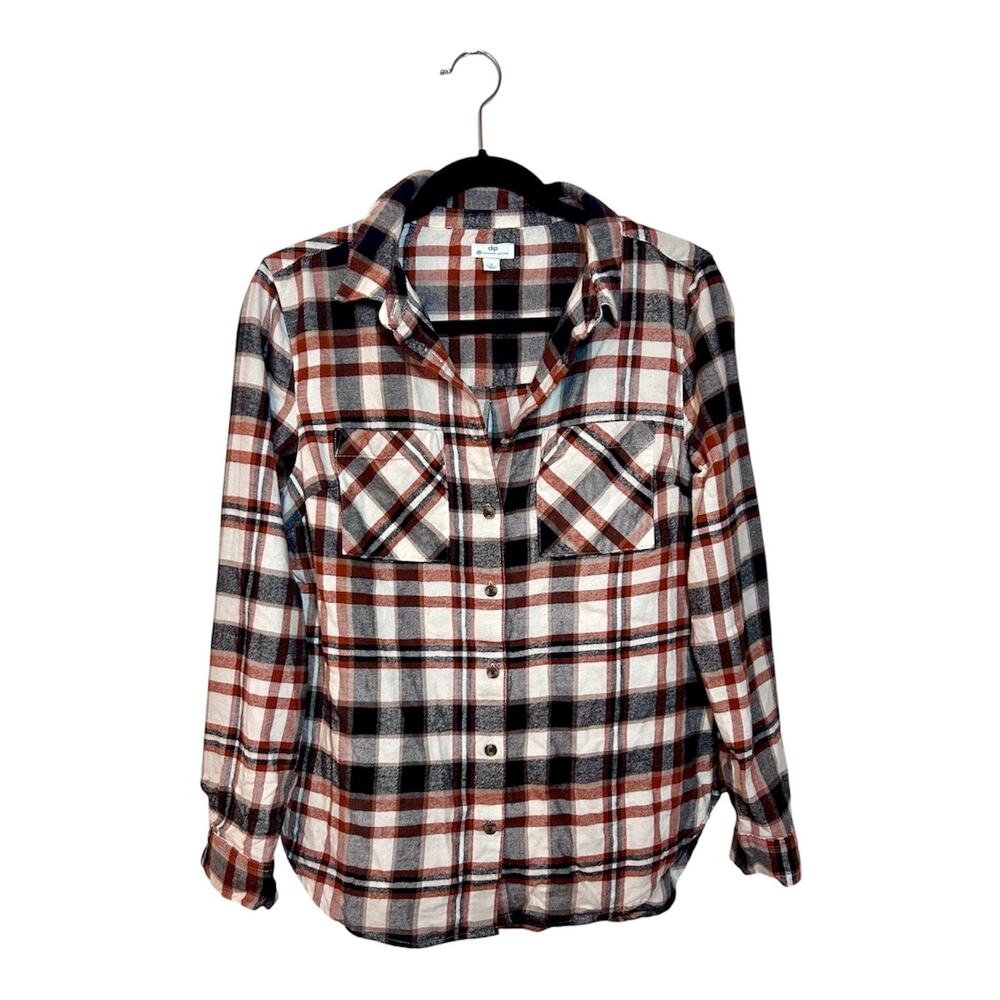 Women’s Organic Cotton Americana Lightweight Fall Plaid Flannel Button Down